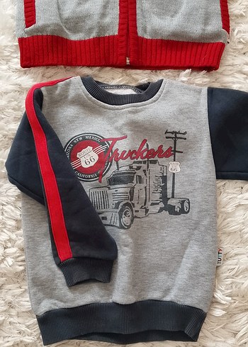 bücürük 3 yaş triko hirkaErkek Çocuk Baskılı Sweatshirt - Görsel 8