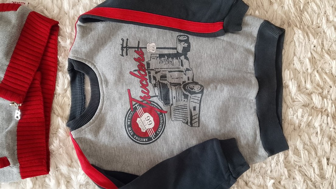 bücürük 3 yaş triko hirkaErkek Çocuk Baskılı Sweatshirt - Görsel 4