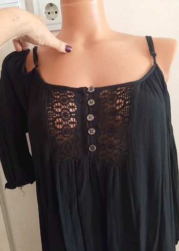 m Beden 38 40 bedenlerei Gotik kolları düşuk tunik omzu açık buluz