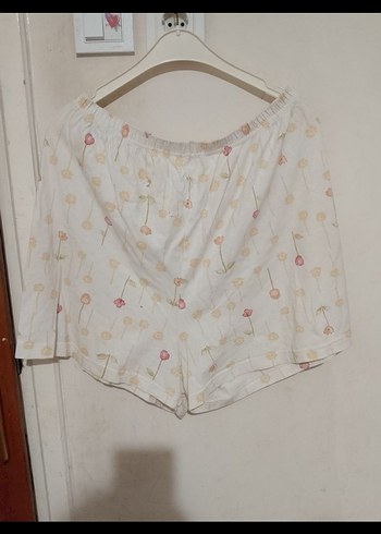 xl Beden beyaz Renk 42 bedenşortlu Rahat Kadın Pijama Takımı