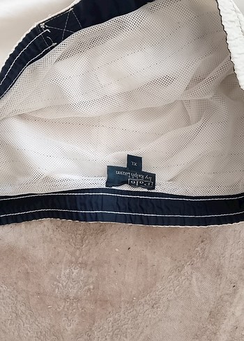 usu Polo  beyaz Erkek Şort Mayo, Kemerli, Rahat Kesim xl beden - Görsel 5