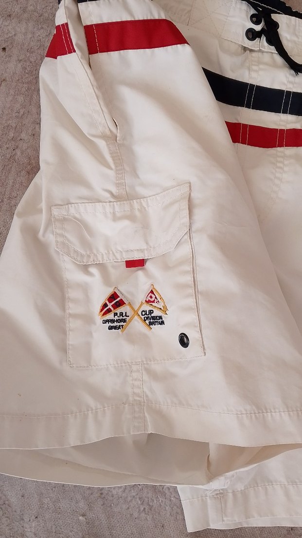 usu Polo  beyaz Erkek Şort Mayo, Kemerli, Rahat Kesim xl beden - Görsel 4