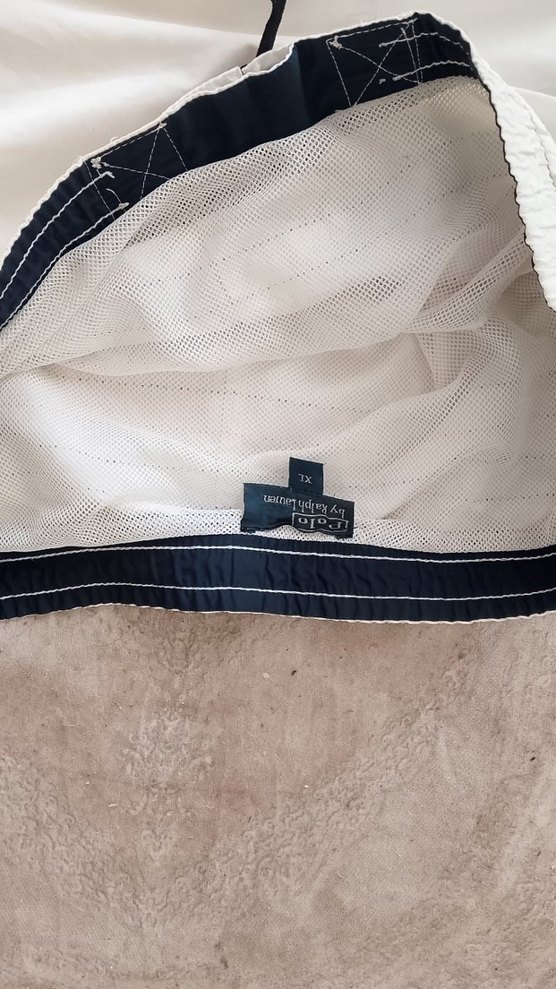 usu Polo  beyaz Erkek Şort Mayo, Kemerli, Rahat Kesim xl beden - Görsel 5