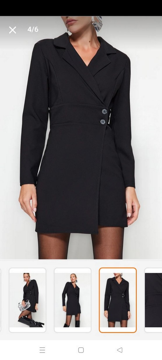 Siyah Ceket Elbise - Görsel 2