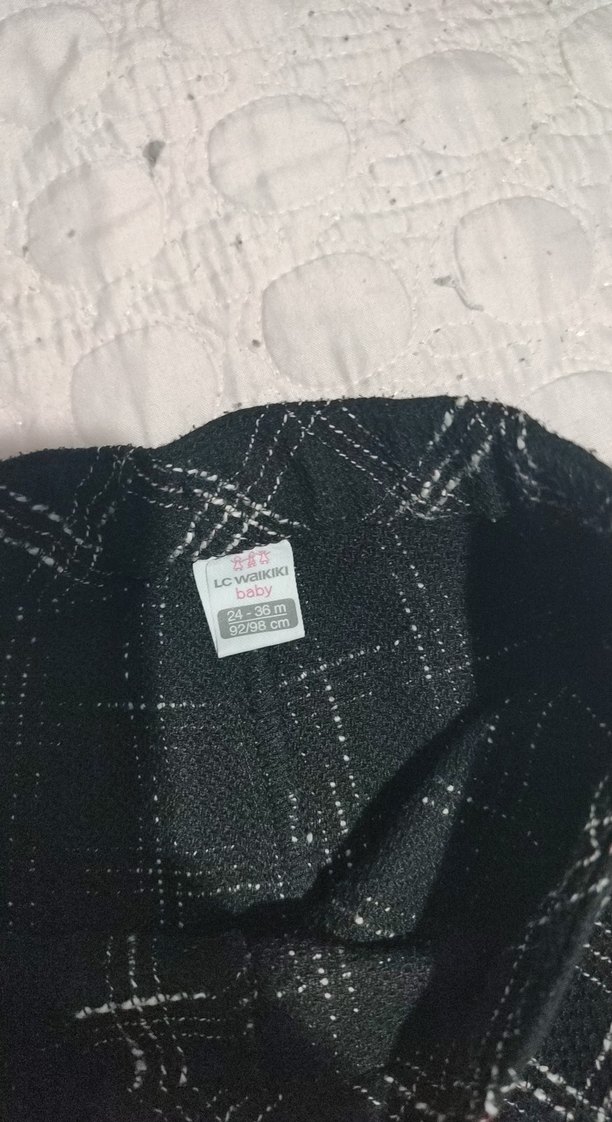 Düğmeli Siyah Kareli Mini şort - Görsel 4