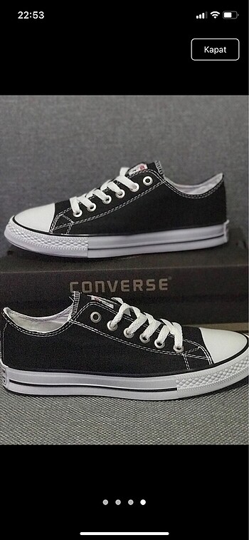 40 Beden siyah Renk Siyah Converse 40