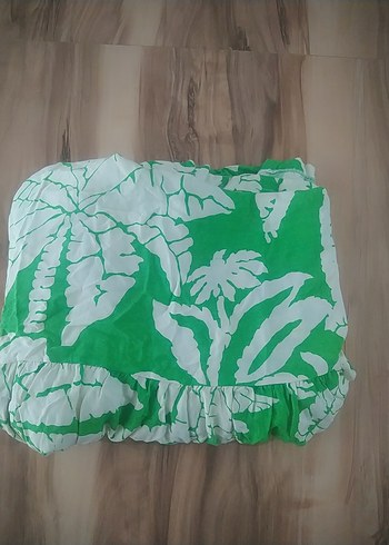 Koton Yeşil Bohem Uzun Etek Fırfırlı
