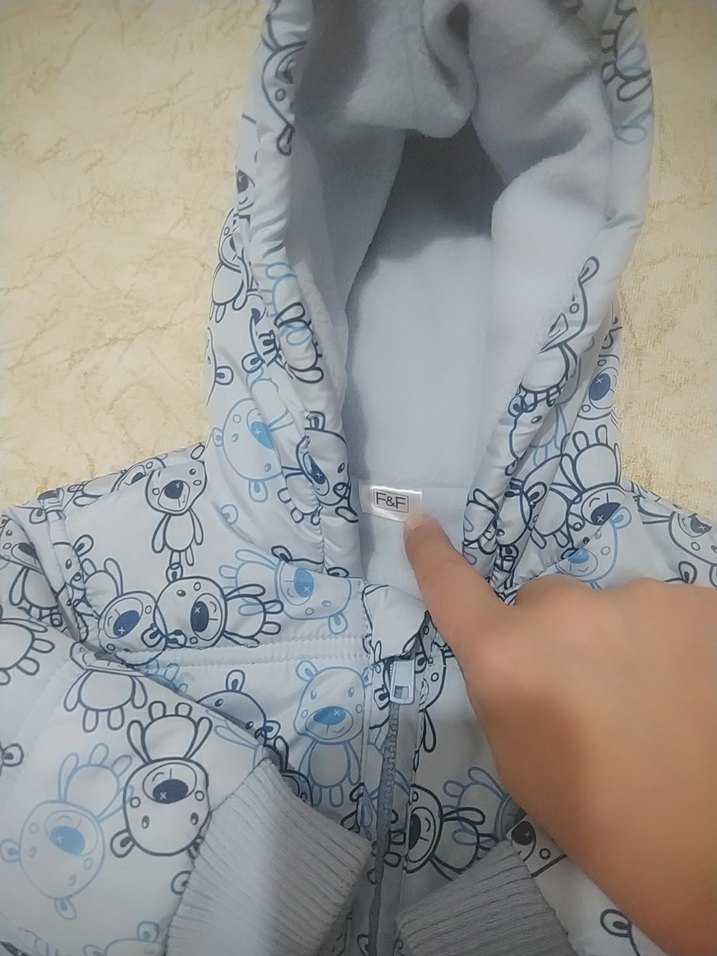 Mavi Desenli Erkek Bebek Polar Mont - Görsel 2