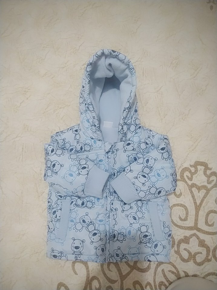 Mavi Desenli Erkek Bebek Polar Mont - Görsel 3