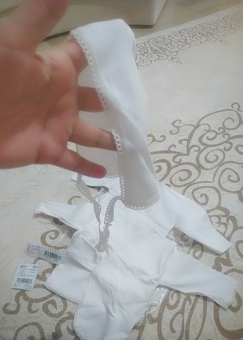 iki adet bebek iç zıbın bide şapka - Görsel 3