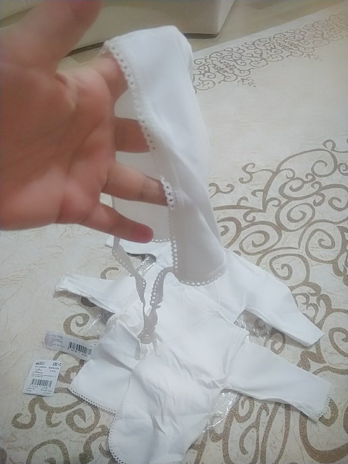 iki adet bebek iç zıbın bide şapka - Görsel 3