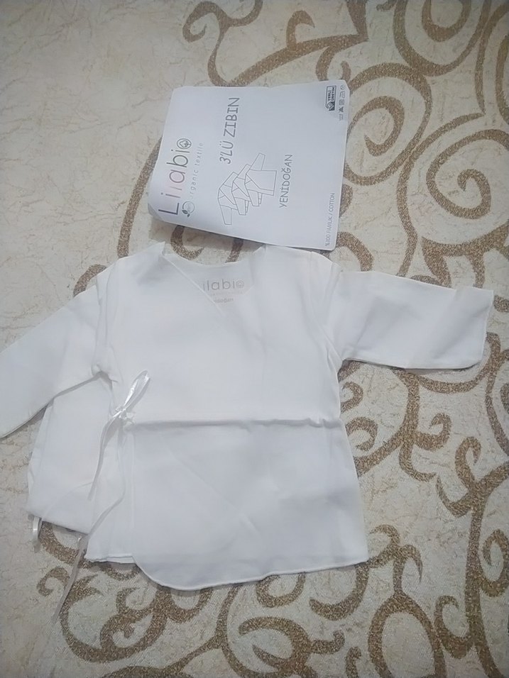 Lilabio Organik Pamuk 3'lü Yenidoğan Zıbın - Görsel 2