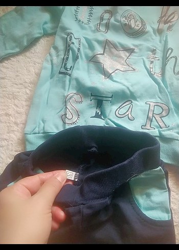 Mavi Erkek Bebek Uzun Kollu Örme Takım - Görsel 2