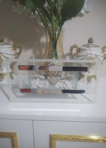 İnci Detaylı Beyaz akvaryum - Görsel 4