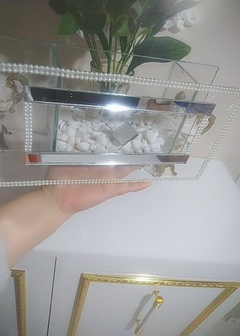 İnci Detaylı Beyaz akvaryum - Görsel 2