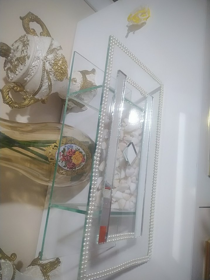 İnci Detaylı Beyaz akvaryum - Görsel 3