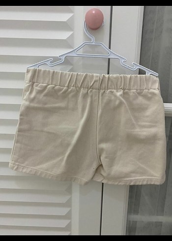 Bej Düğmeli Kız Çocuk Etek şort - Görsel 2