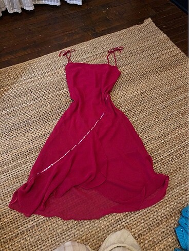 Pembe vintage elbise