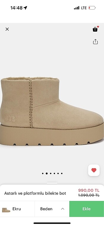 Pull And Bear Bej Rengi Bot