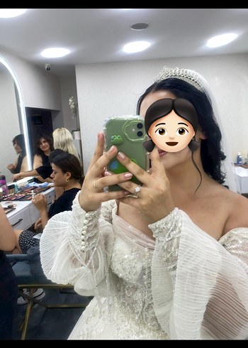 Bohem Tarzı Uzun Kollu Prenses Gelinlik - Görsel 5