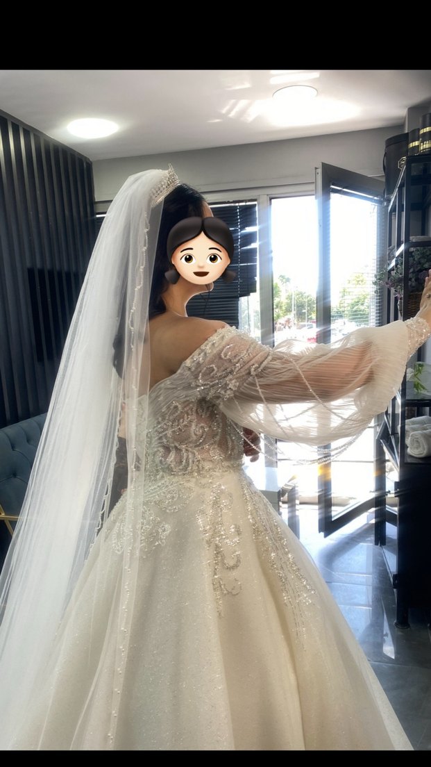 Bohem Tarzı Uzun Kollu Prenses Gelinlik - Görsel 4