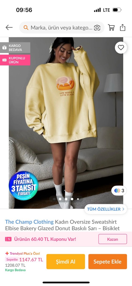 Oversize Sweatshirt - Görsel 2