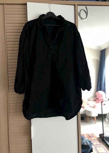 Bol Kesim Denim Gömlek - Görsel 2