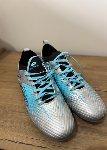 Lotto Erkek Mavi Gri Futbol Ayakkabısı Velcro - Görsel 2