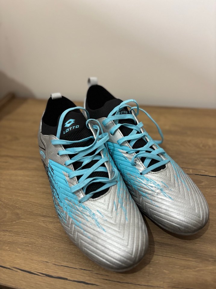 Lotto Erkek Mavi Gri Futbol Ayakkabısı Velcro - Görsel 2