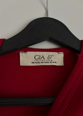 Kırmızı Uzun Yüksek Yakalı Kolsuz Elbise - Görsel 3