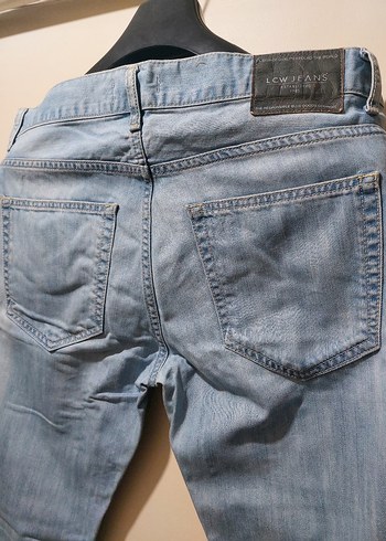 32 Beden mavi Renk Düğmeli Mavi Kadın Denim Pantolon