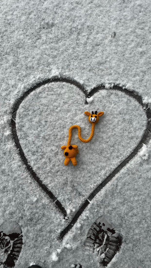 Sarı Renkli El Örgüsü Zürafa çanta&direksiyon süsü - Görsel 3