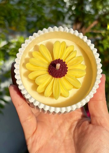 Çiçekli kokulu mum - Görsel 7