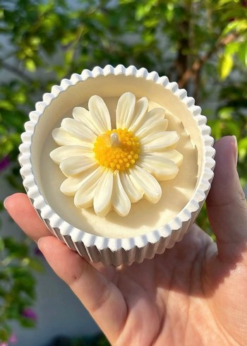 Çiçekli kokulu mum - Görsel 2