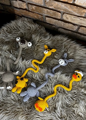 Örgü çanta direksiyon süsü sid,eşek,zürafa,ördek - Görsel 2