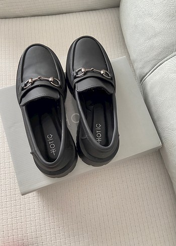 37 Beden siyah Renk Kadın Platform Topuklu Loafer