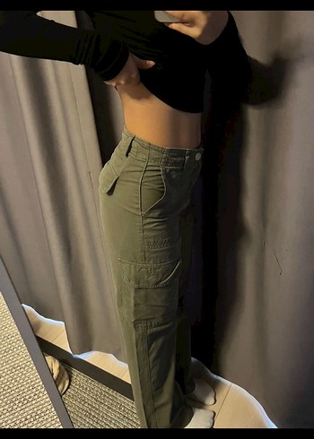 Zara Zara wide leg kargo pantalon