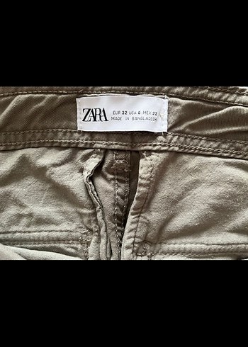 32 Beden Zara wide leg kargo pantalon