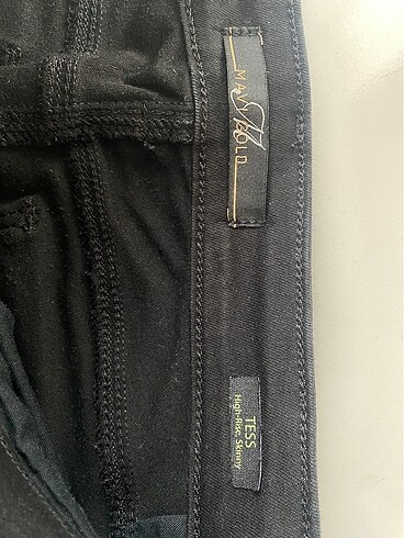 34 Beden Mavi-gold skinny yüksek bel jean