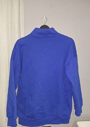 Diğer Kadın Mavi Yarım Fermuarlı Sweatshirt