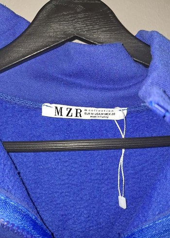 s Beden mavi Renk Kadın Mavi Yarım Fermuarlı Sweatshirt