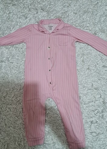 24-36 Ay Beden pembe Renk Kız çocuk pijama tulum 