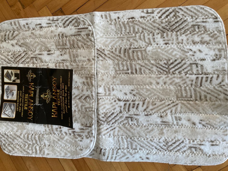 Bej Gri Desenli Banyo Paspası - Görsel 2