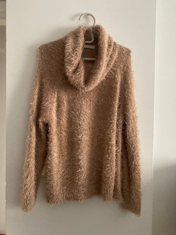 Kadın Bej Yumuşak Yünlü Triko - Görsel 3