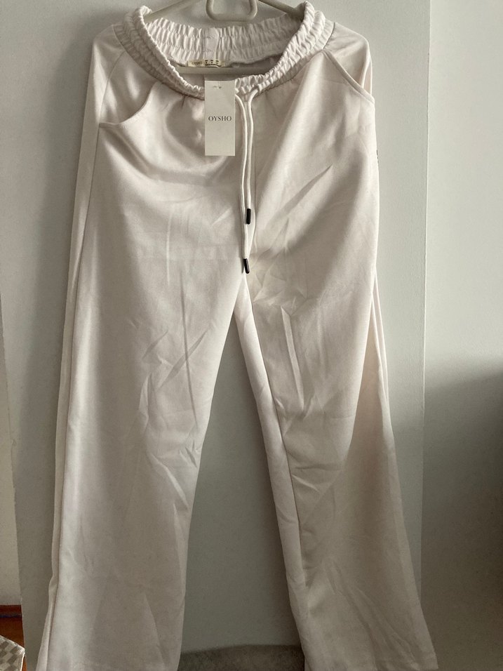 Etiketli oysho Beyaz Rahat Kesim Midi Kadın Eşofman - Görsel 4