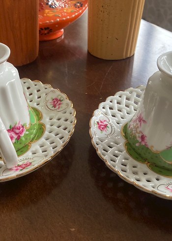 Pastel Renkli Porselen kahve Fincanı Takımı 2 li - Görsel 3