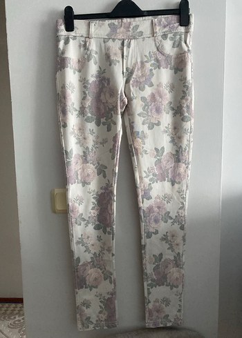 Pastel Çiçek Desenli Kadın tayt Pantolon - Görsel 3