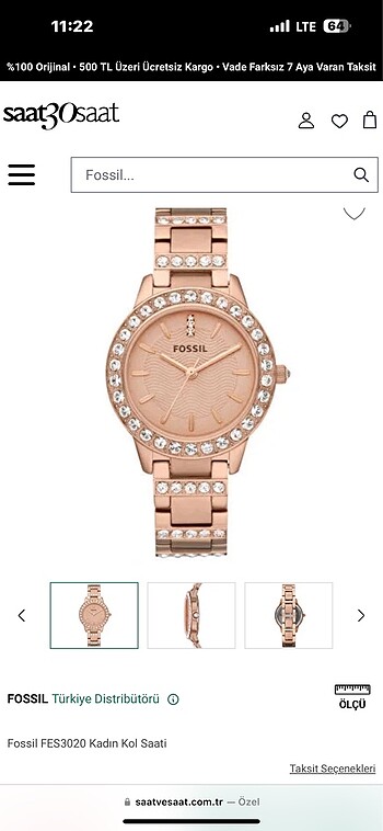 Fossil kadın saat