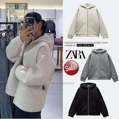 Zara Kauçuk Ceket