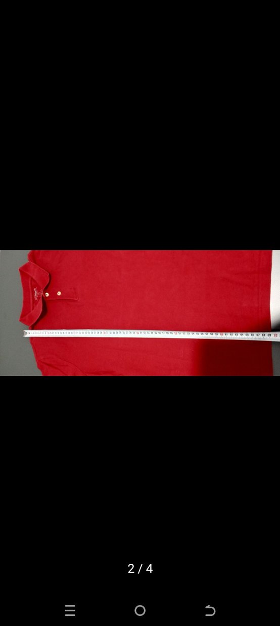 Kırmızı Kısa Kollu Polo Tişört - Görsel 2